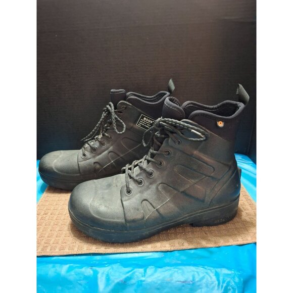 Bogs Mens Turf Stomper Size 13 Black Work Boots - Picture 2 of 9